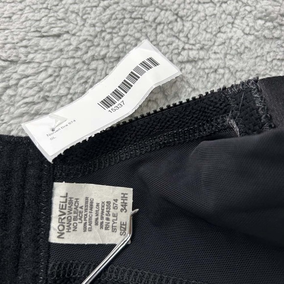 Norvell Bra 34HH Full Coverage 574 Soft Cup Cone Floral Lace NWOT NOS - Picture 9 of 9